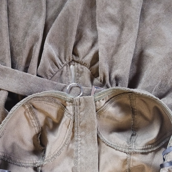 Elegant Brown Strapless Jumpsuit - Picture 3 of 3